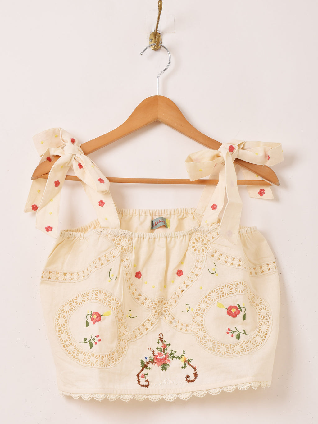 2色展開】Emerald Motel フラワー刺繍 コットンレース キャミソール