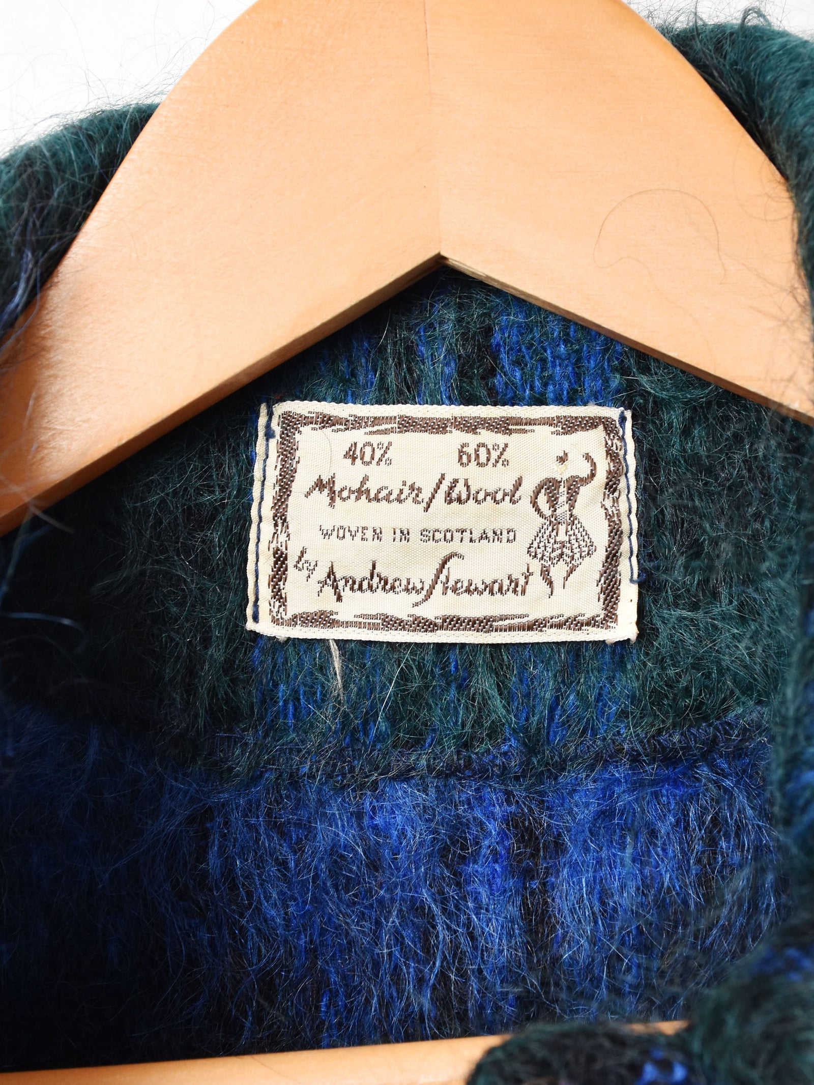 70's スコットランド製 チェック モヘアケープ – 古着屋Top of the