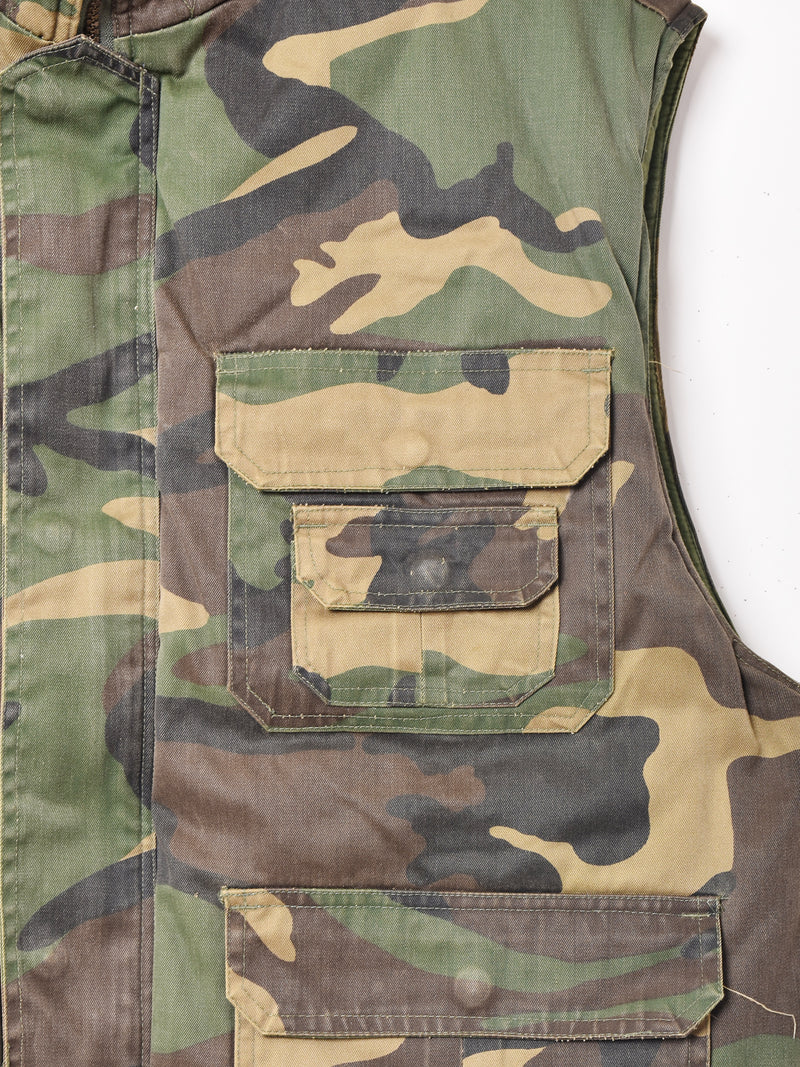 カモフラージュ柄 中綿入り ベスト – 古着屋Top of the Hillのネット