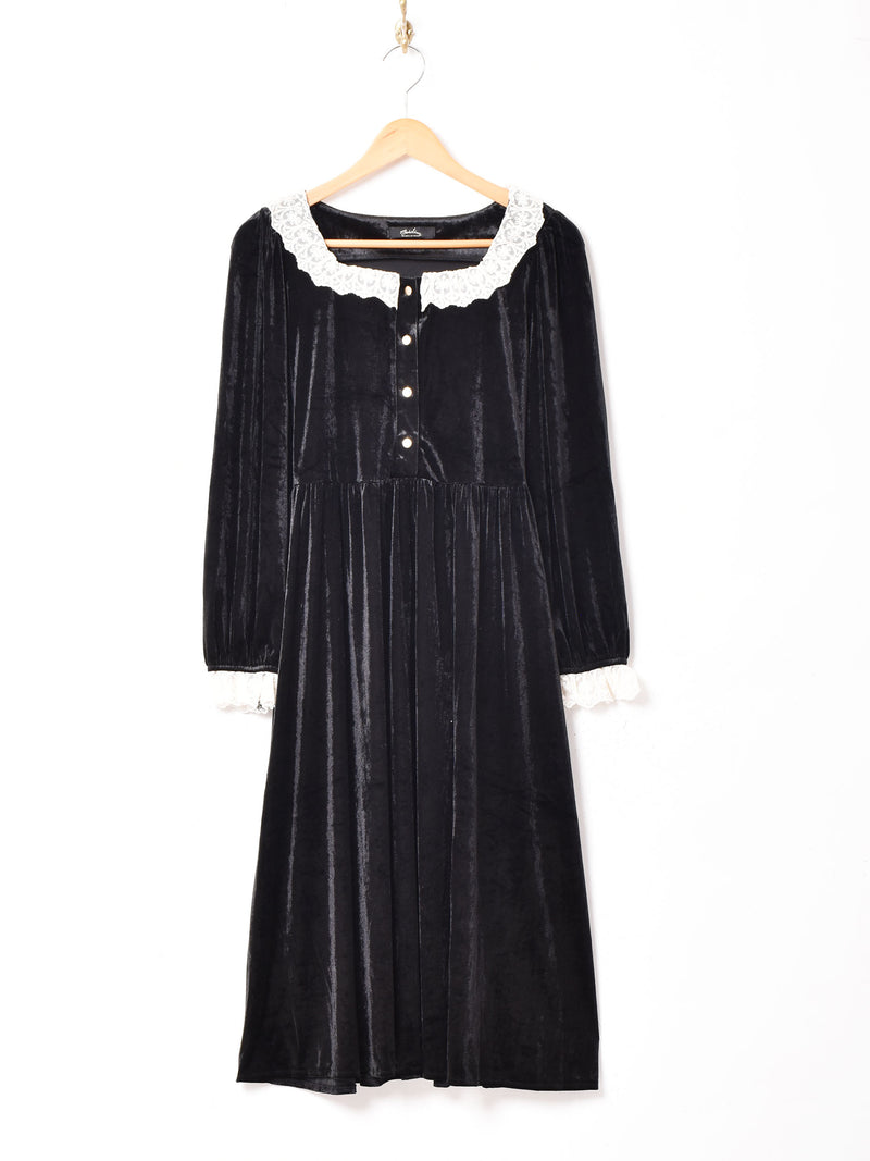 Meridian スカラップレース ベロアワンピース – 古着屋Top of the Hill