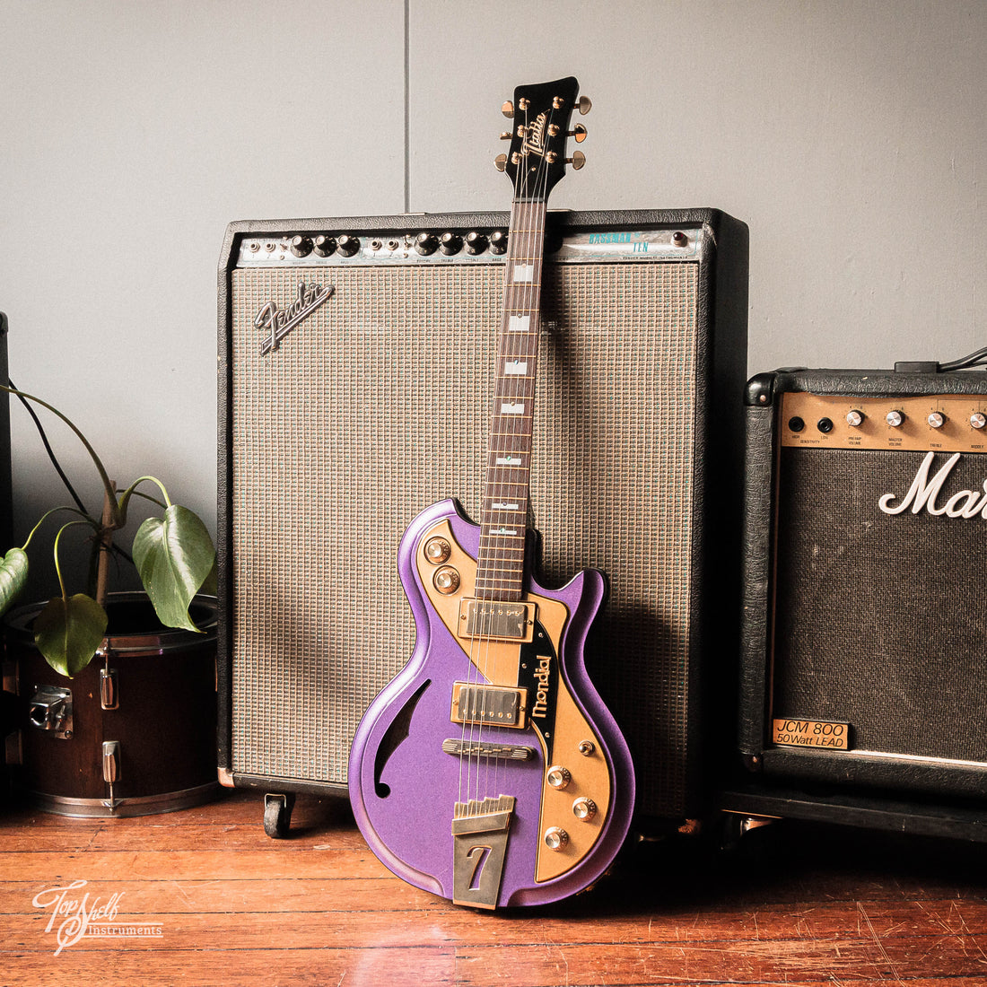 Italia Guitars 15th Anniversary Mondial Classic Purple Sparkle