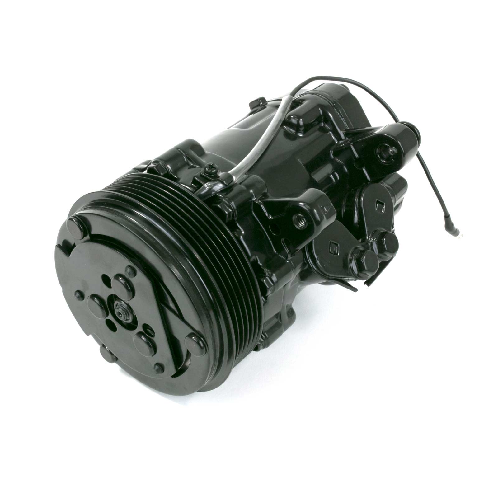 Sanden SD-7 Style Serpentine A/C Compressor - Black – Top Street