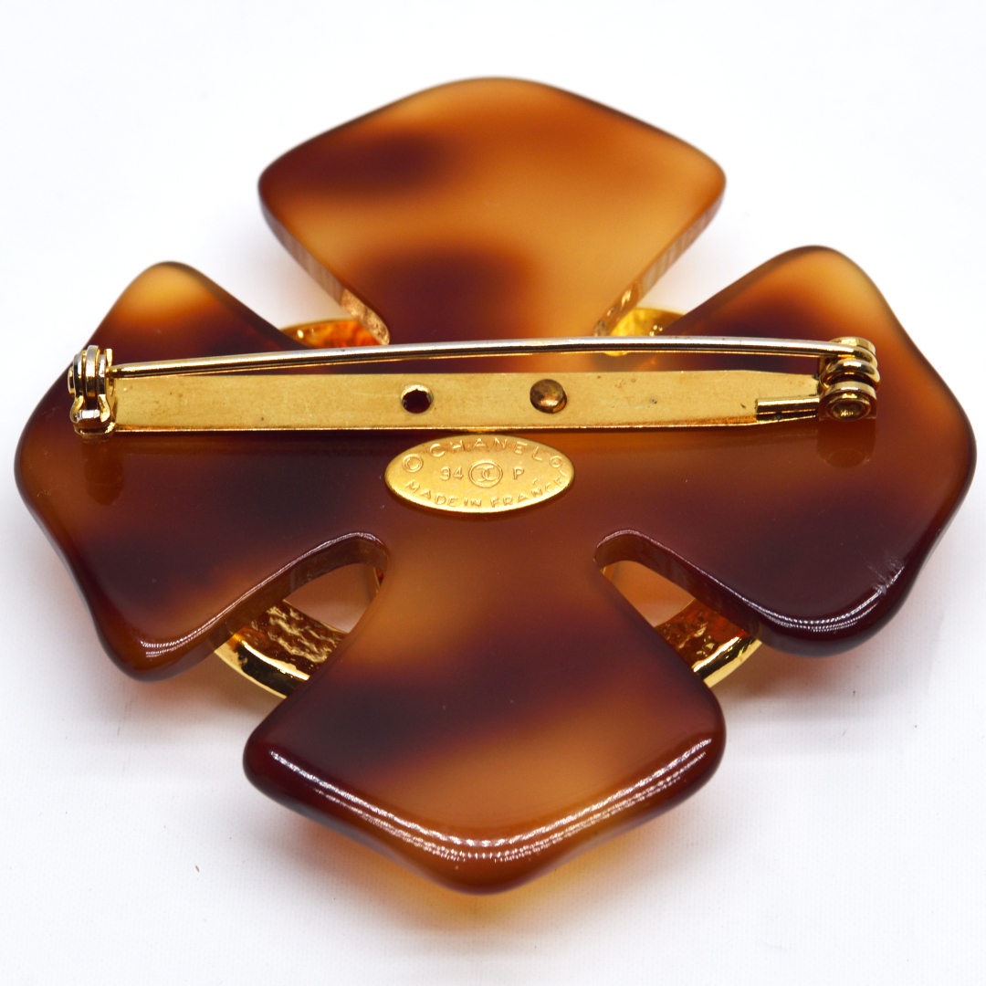 CHANEL シャネル ビンテージ ココマーク べっ甲 ブローチ | 中古通販