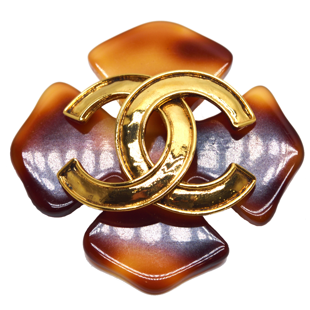 CHANEL シャネル ビンテージ ココマーク べっ甲 ブローチ | 中古通販