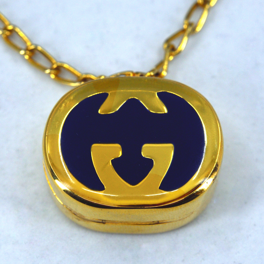 GUCCI グッチ ロッキング ピルケース ロングネックレス | 中古通販