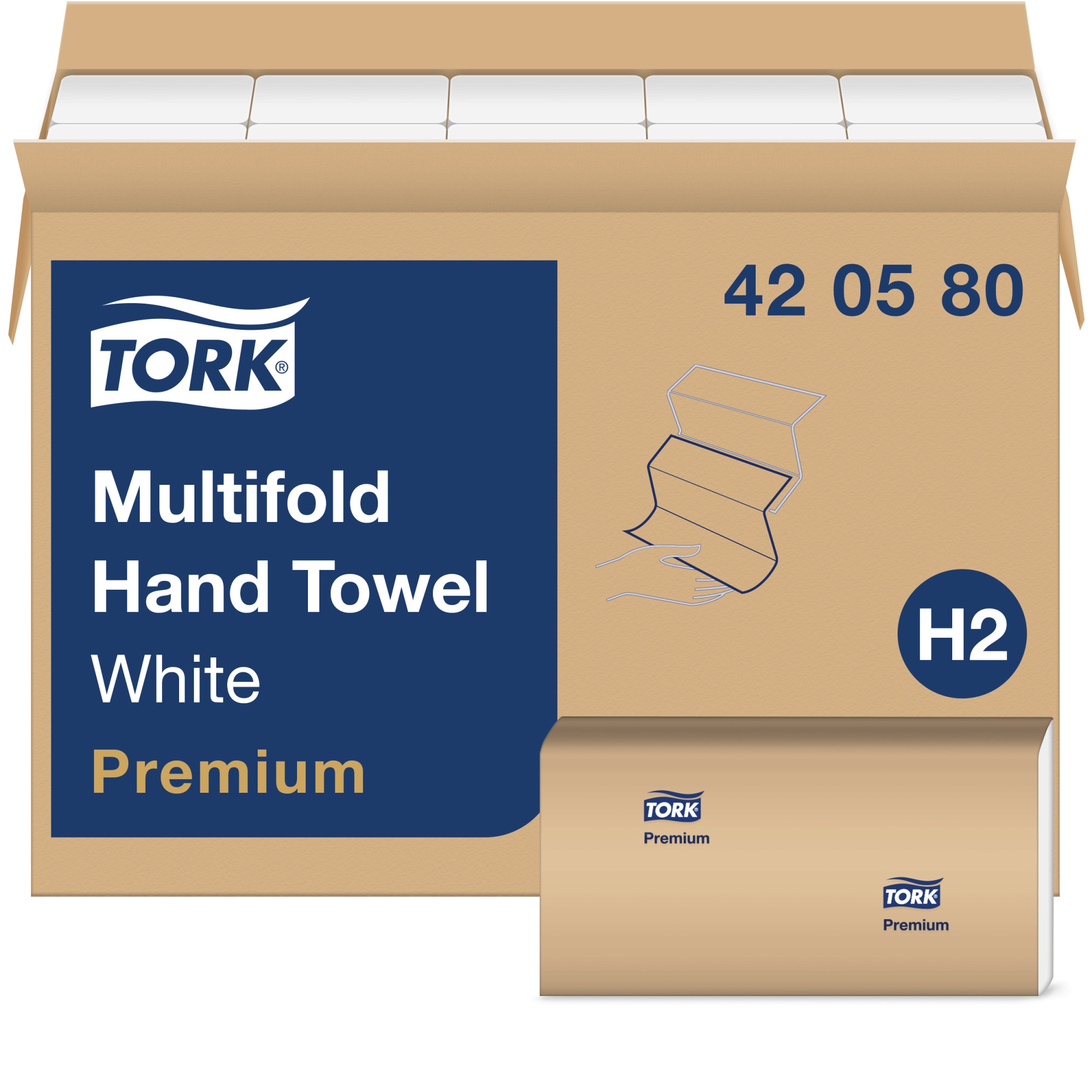 Tork Multifold Hand Towel White H2