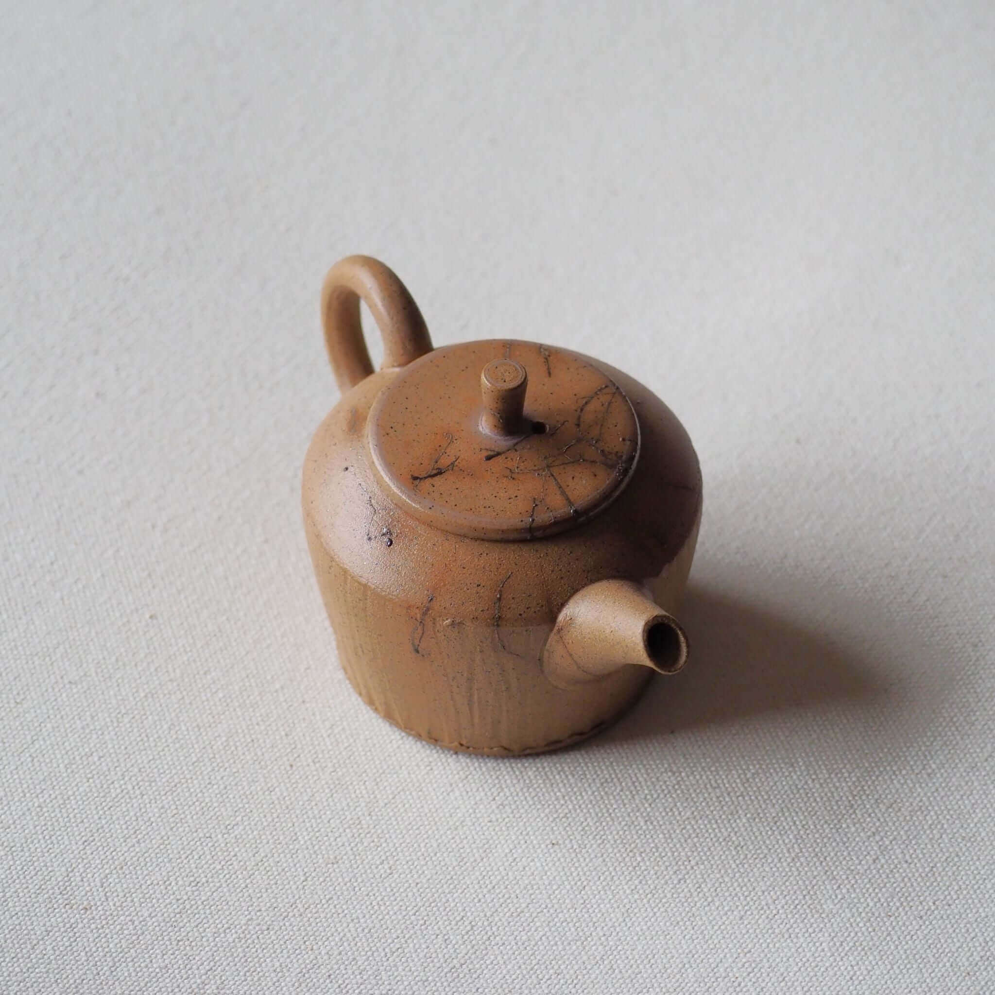 煎茶道具 常滑焼 伊藤昭陽作 急須 茶壷 共布共箱 V 9772 煎茶道具 常滑