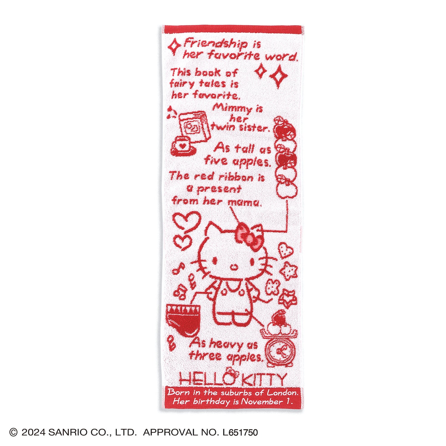 Sanrio characters』 プロフィール/ハローキティ コンパクトタオル