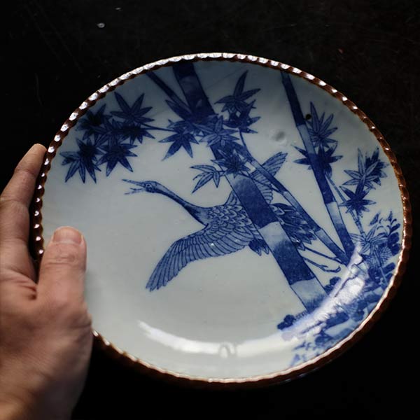 鶴文 いげ皿 – zakka store towi