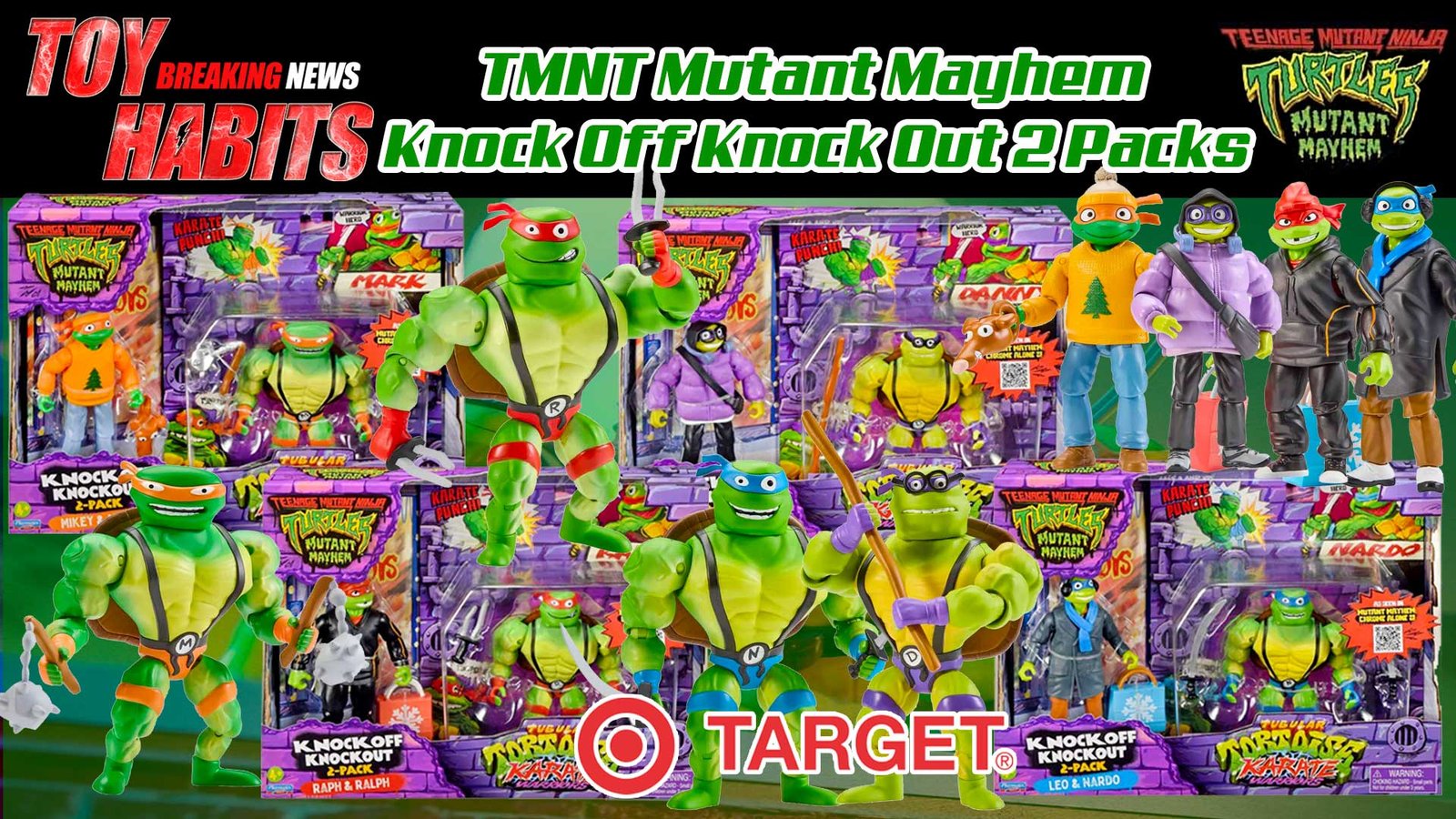 New TMNT Mutant Meyhem Knock Off Knock Out 2 Packs Target Preorders