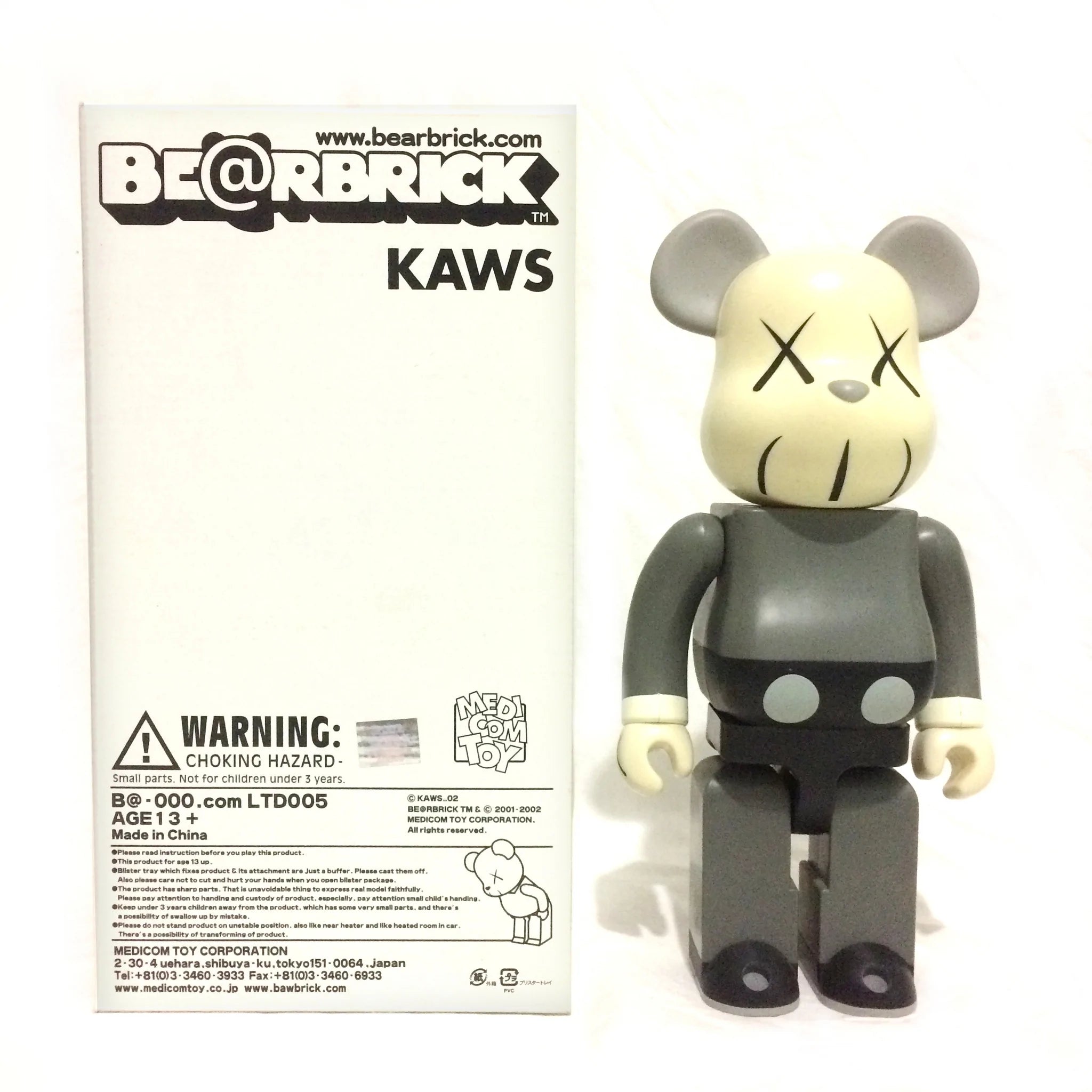 KAWS - Grey Be@rbrick 400% (Medicom, Bearbrick) – Toyol Toys