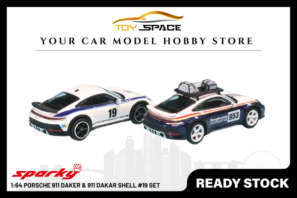 SPARKY] 1:64 Porsche 911 Daker & 911 Dakar Shell #19 Set