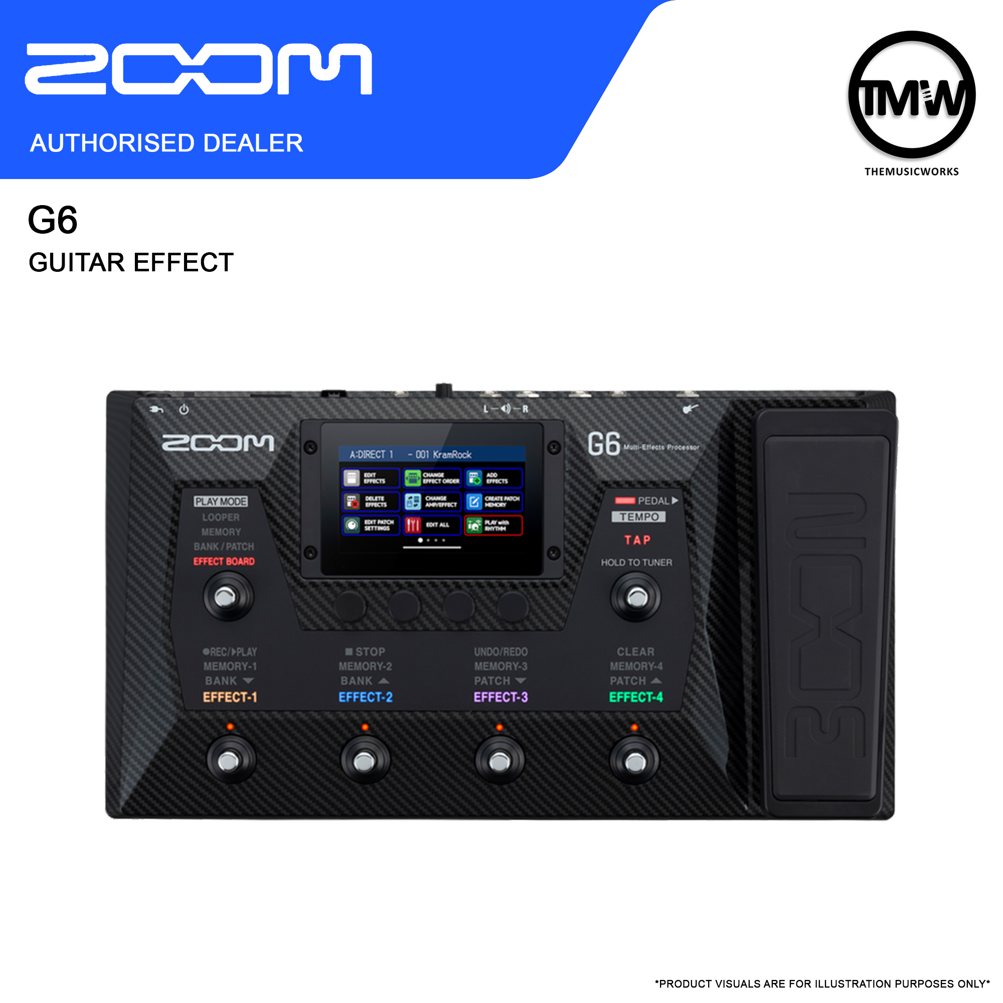 Zoom G6 Multi-Effects Guitar Pedal & Processor | TMW