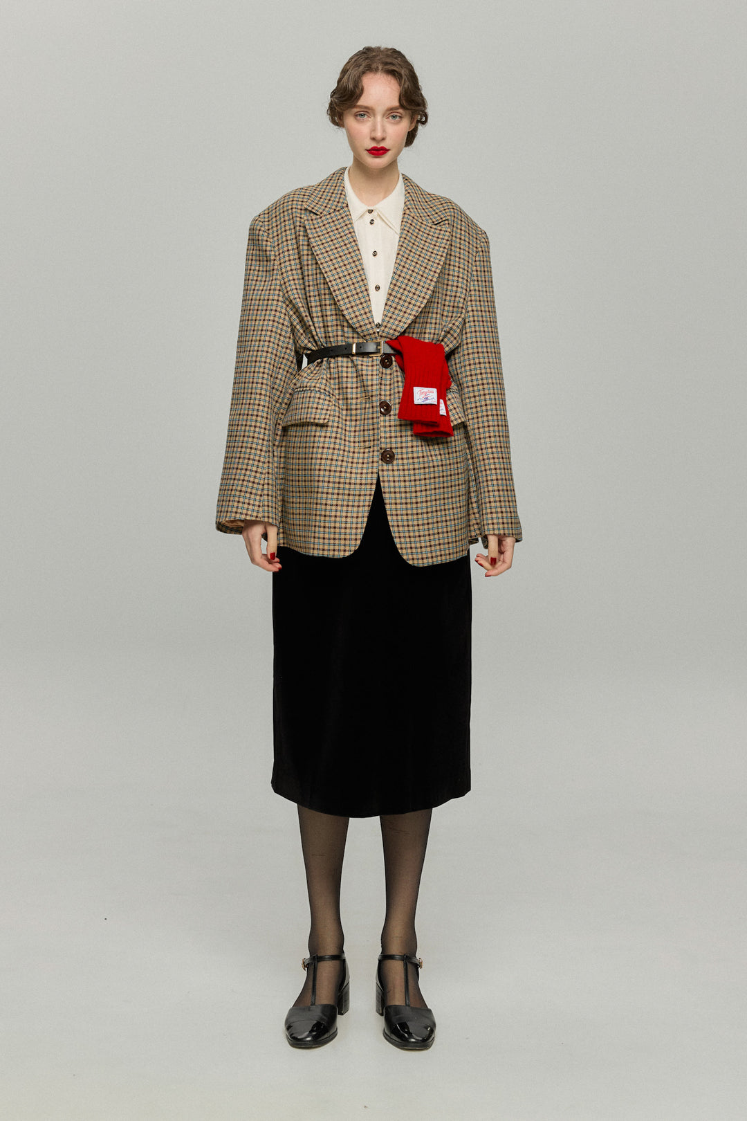 スクエアバックルレザーナローベルト – Tnewties