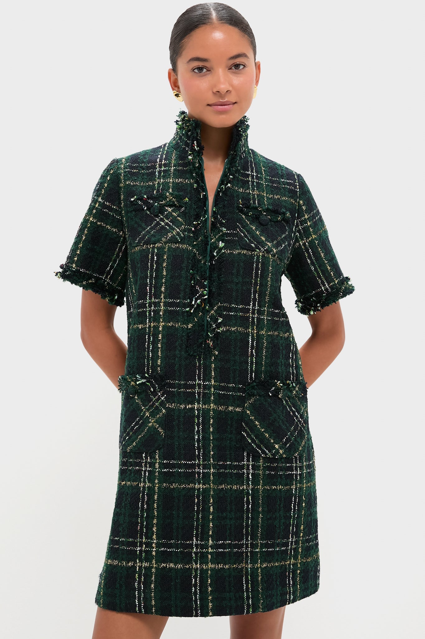 Green Tweed Ophelia Dress | Pomander Place