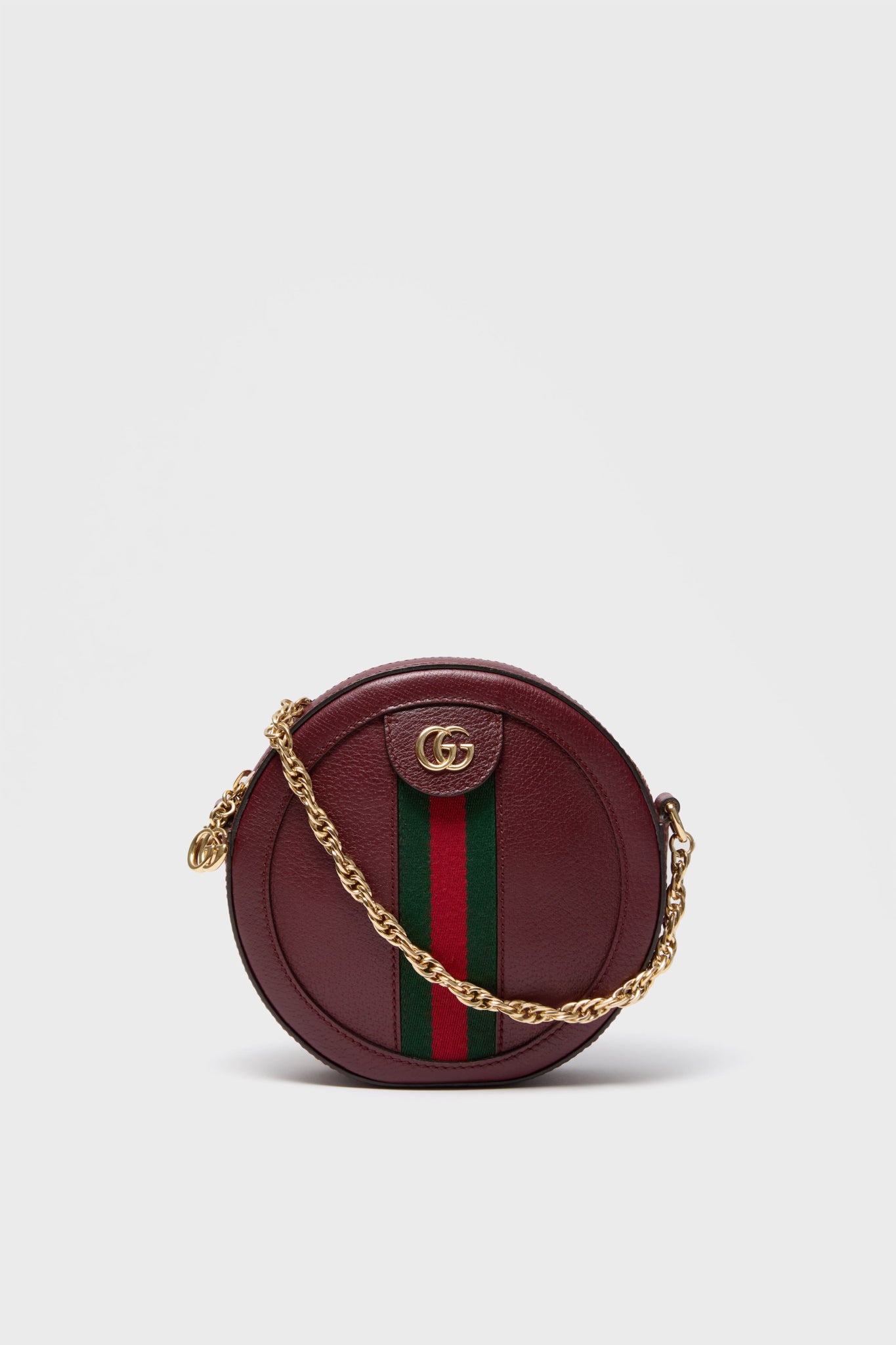 Gucci Red Mini Round Ophidia Leather Crossbody Bag | Tuckernuck