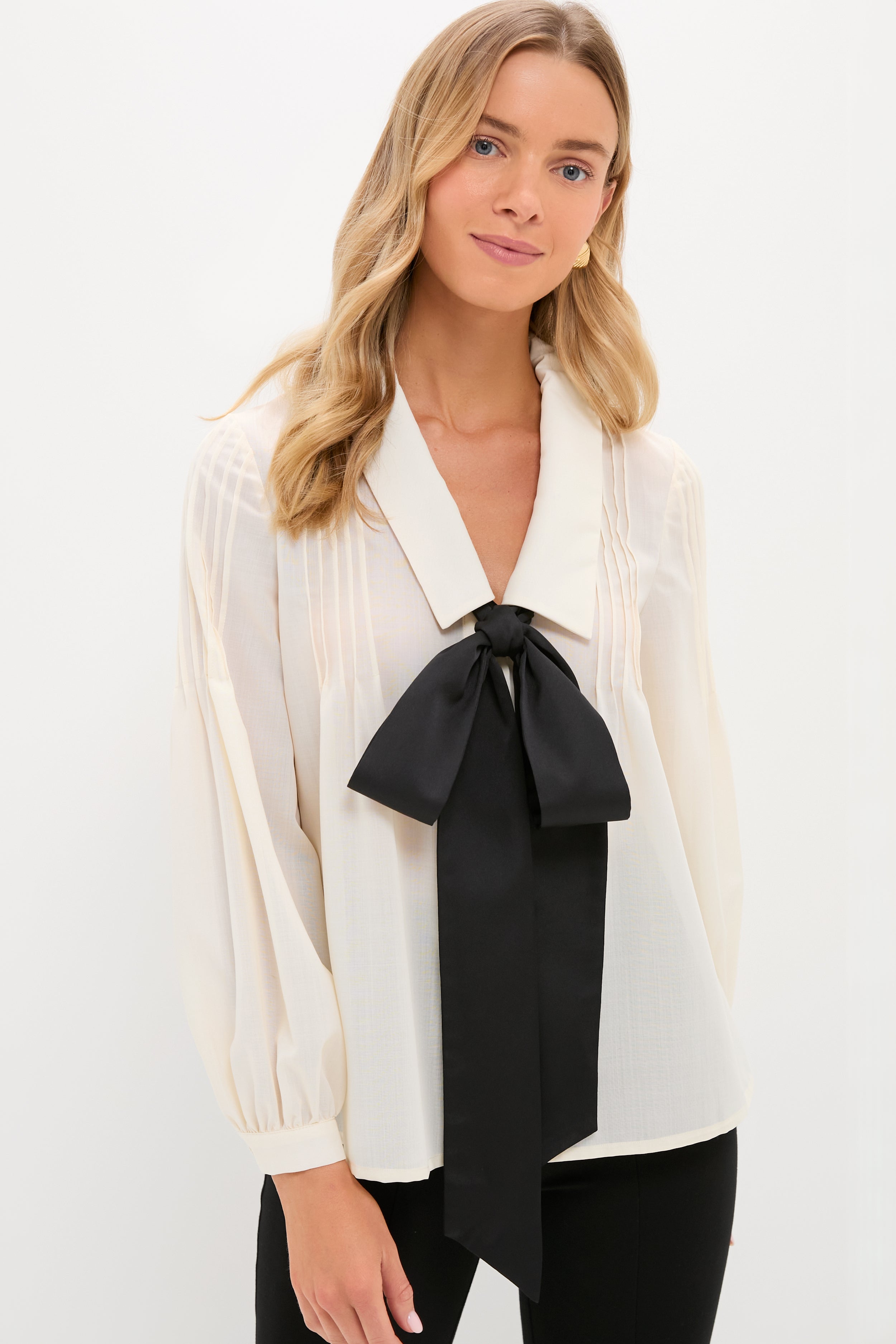 Sheer Bow Bessie Blouse | Tuckernuck