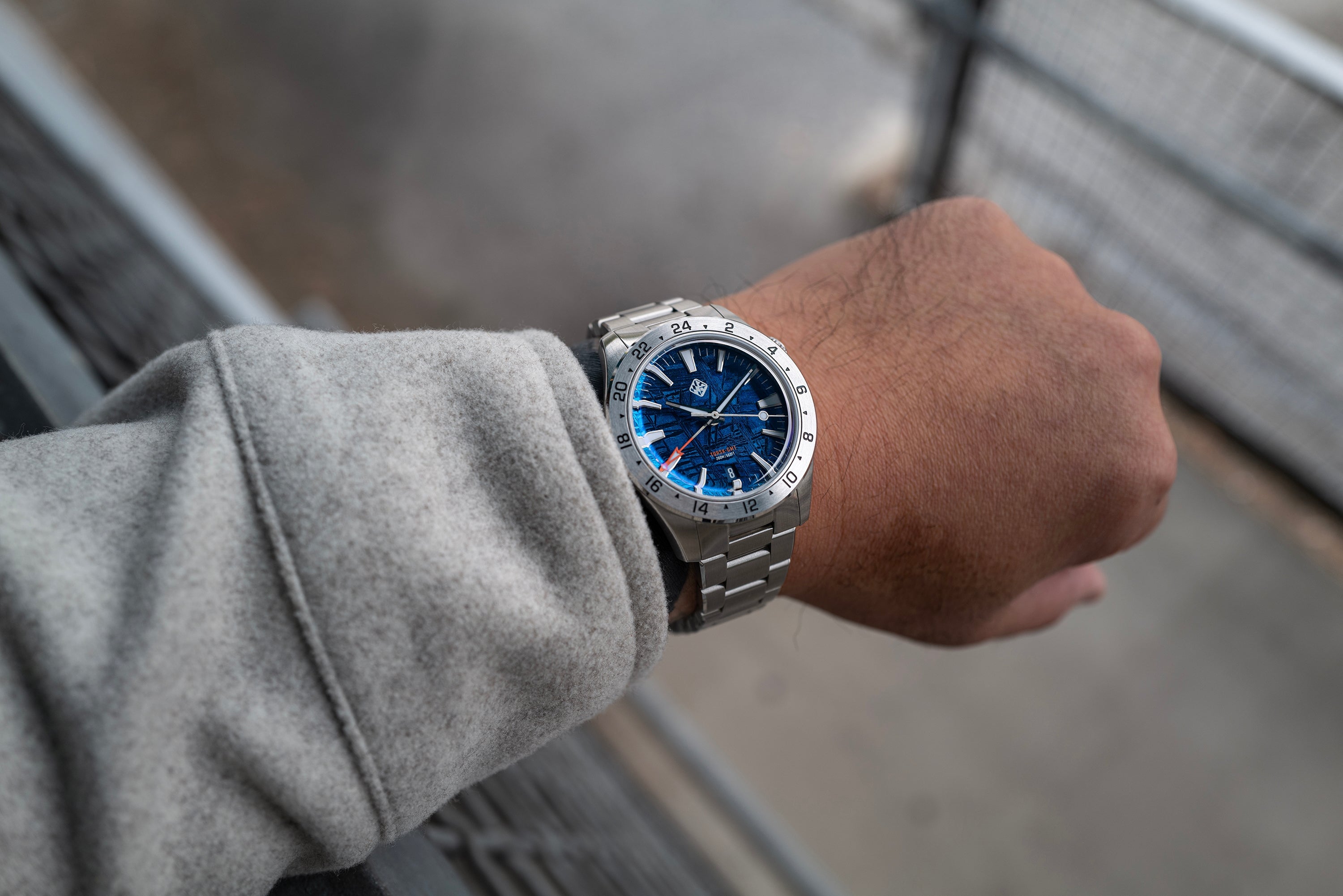 Steel Torsk GMT 39 - Cobalt Blue Meteorite (Preorder) – Tsao Baltimore