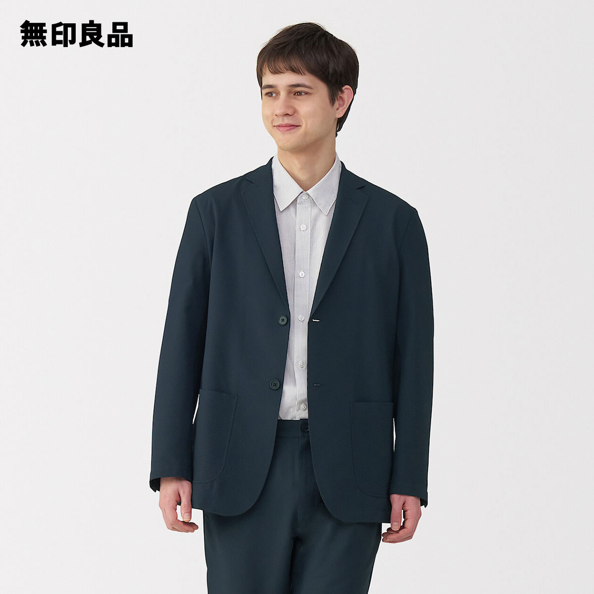 楽天市場】紳士 風を通す ストレッチサッカージャケット【無印良品