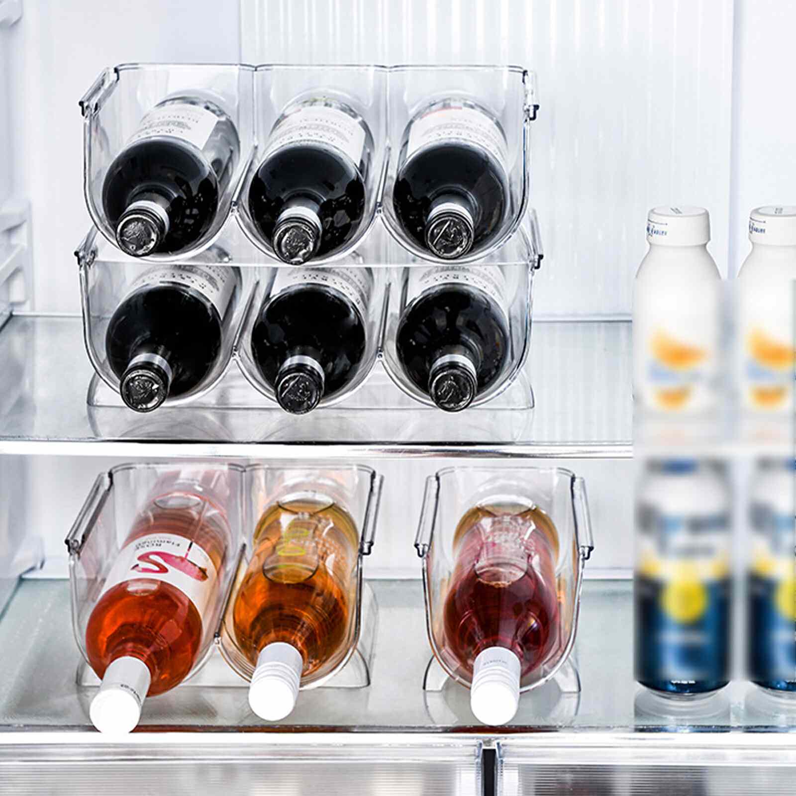 楽天市場】【2個セット】ワインラック クリア 1本用 2本用 3本用