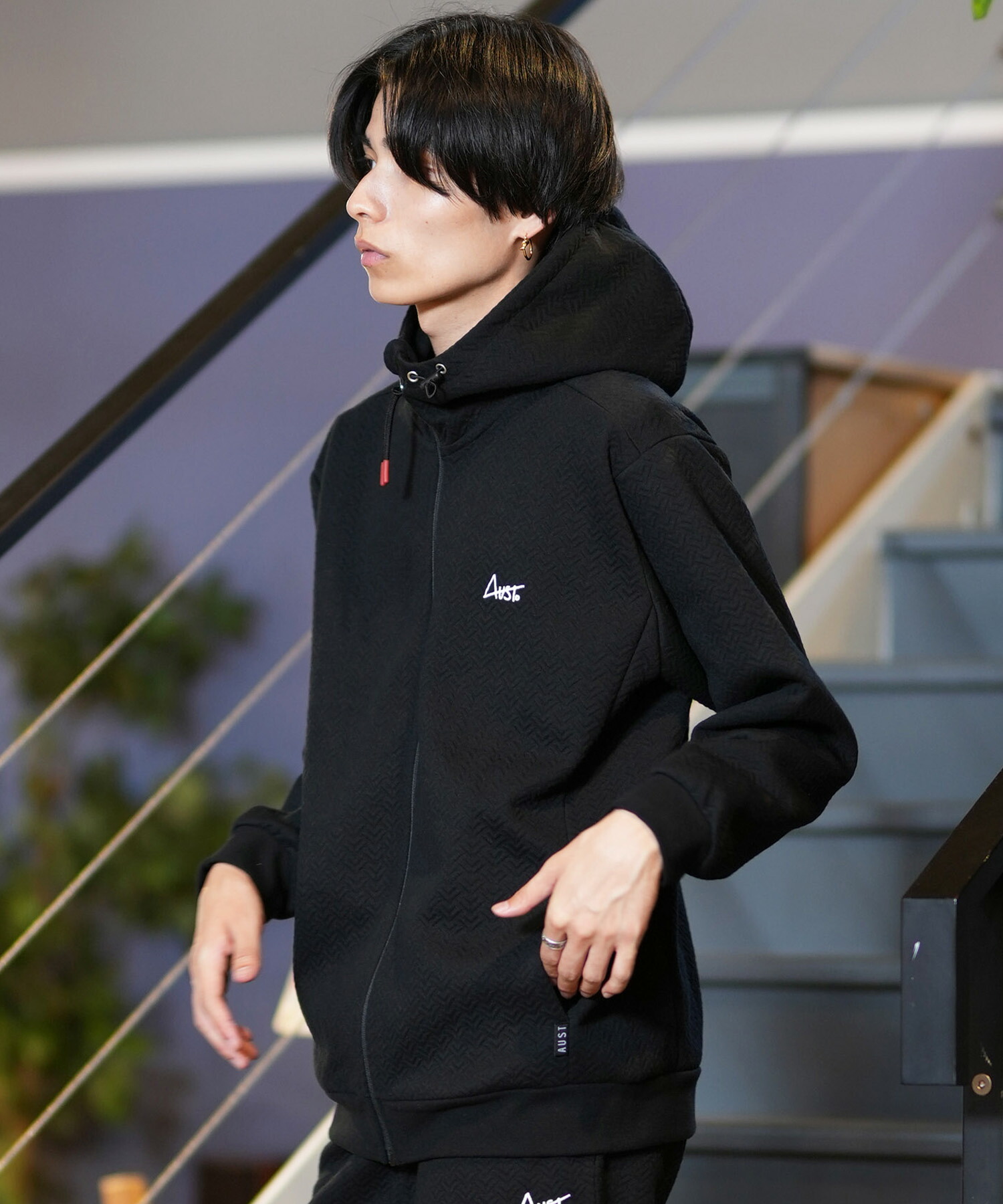 楽天市場】AUST オースト メンズ パーカー ボンディングZIPパーカー