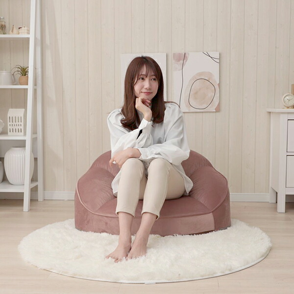 楽天市場】【直送】くすみダスティカラーのシェルソファ／1人掛け｜姫