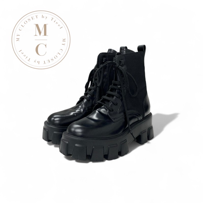 楽天市場】レースアップ ブーツ（ブランドプラダ）（ブーツ