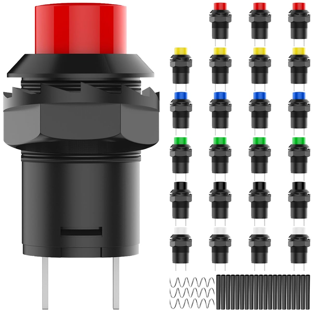 楽天市場】24個セルフロック式押しボタンスイッチ12ミリメートルAC