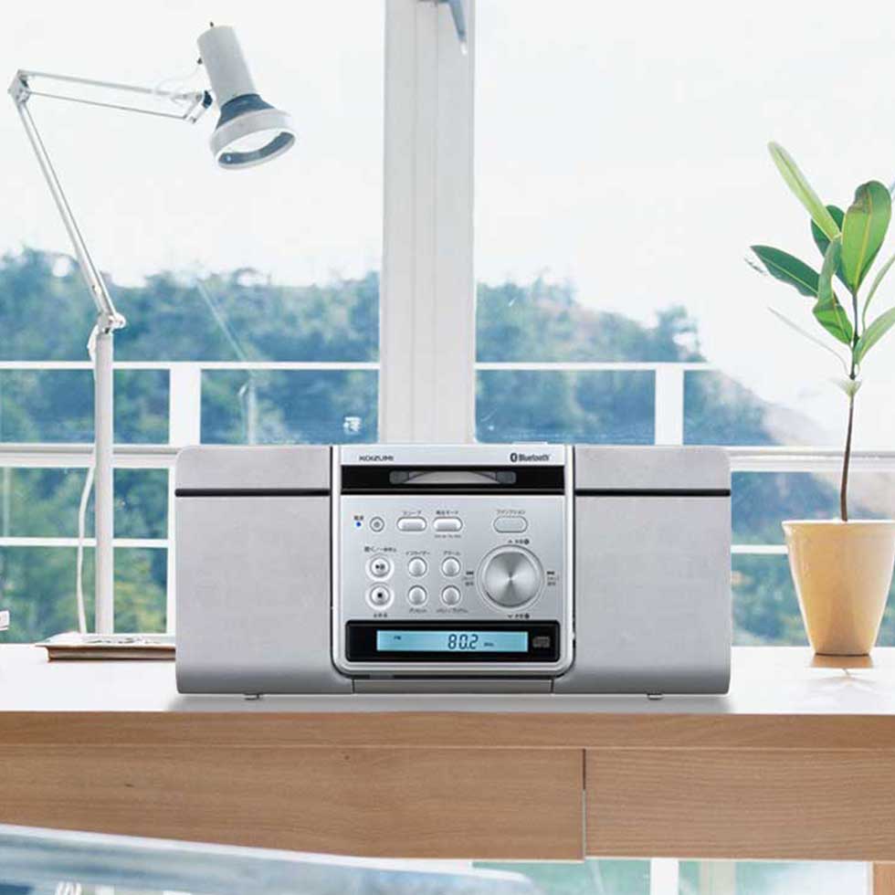 楽天市場】＼壁掛けOK／ ステレオCDシステム bluetooth コイズミ (SDB