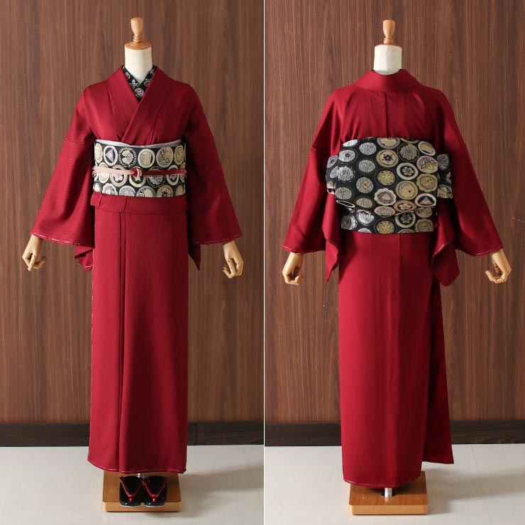 楽天市場】洗える 色無地 単衣 仕立て上がり 日本製 東レ（濃紅色