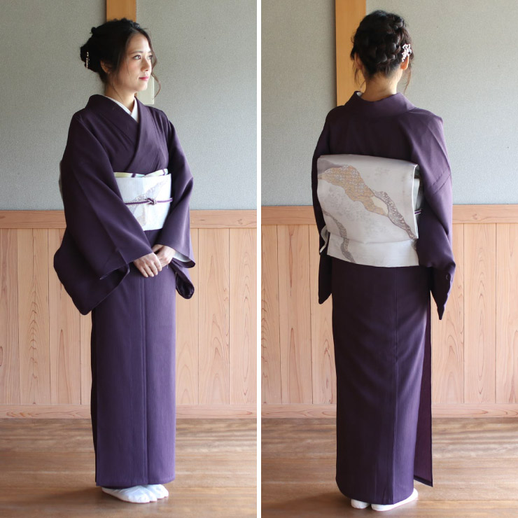 楽天市場】[ 単衣 用 ] 洗える 京袋名古屋帯 道長取りに唐草 (灰青