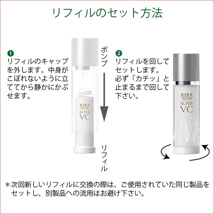 楽天市場】キラ化粧品 スーパーVC（美容液50ml）+専用容器お得セット