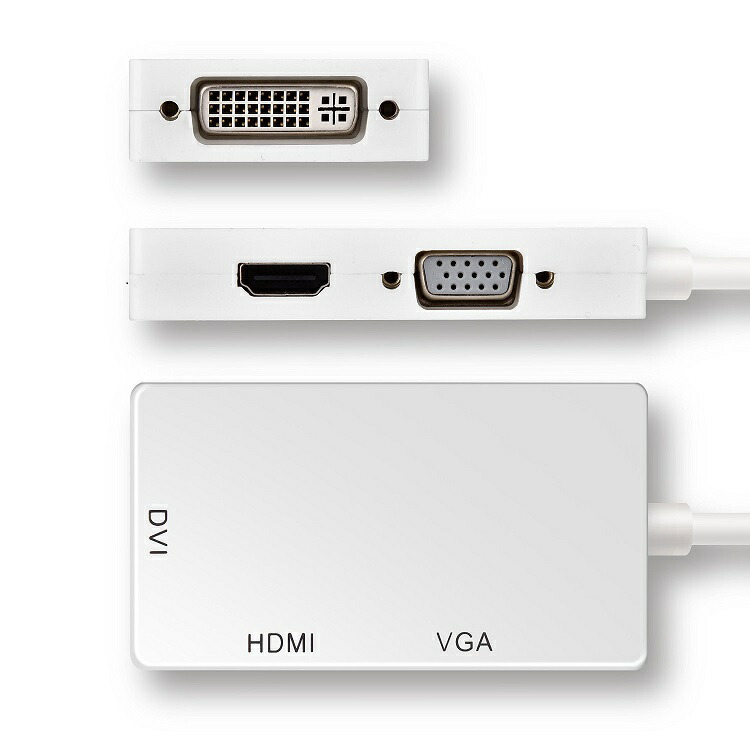 楽天市場】送料無料 Mini DisplayPort/Thunderbolt to HDMI/DVI/VGA