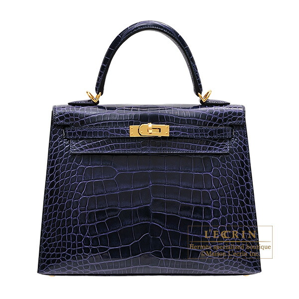 楽天市場】エルメス ケリー25/外縫い ブルーアンクル クロコダイル