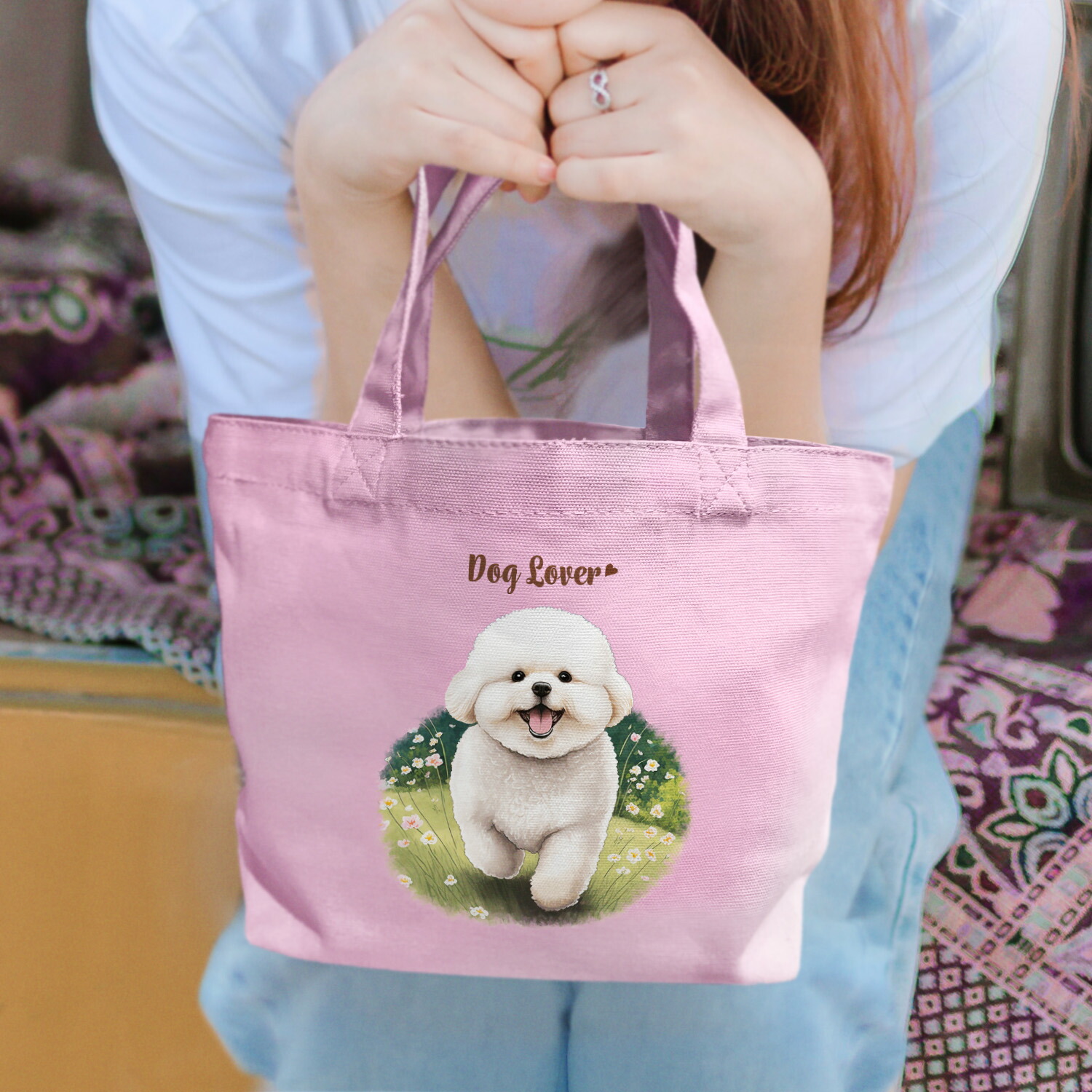 楽天市場】ビションフリーゼ 犬 お散歩バッグ かわいい 名入れ無料