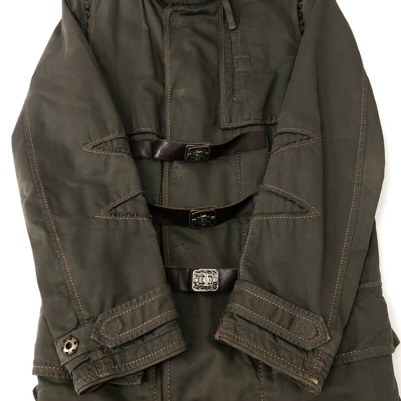 希少 マリテフランソワジルボー スタッズ パッチワーク ロングコート L