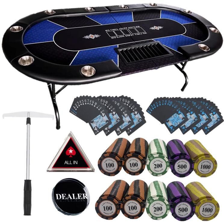 楽天市場】【すぐ遊べる 8点ポーカーテーブルフルセット】213cm×106 cm