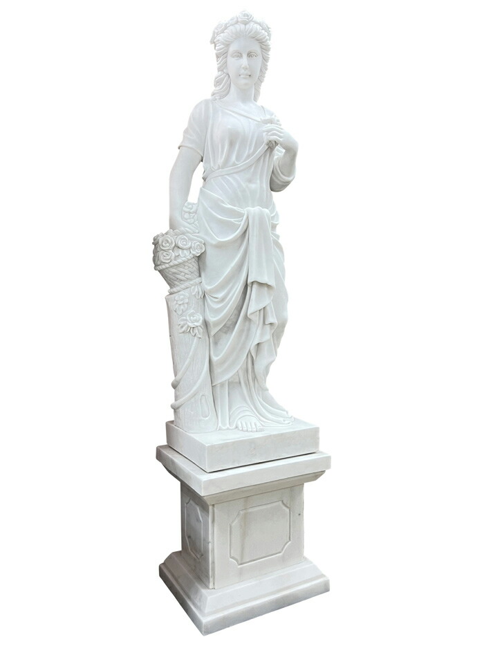 楽天市場】天然大理石彫刻 季節の乙女（春）高さ160cm 石像 女性像
