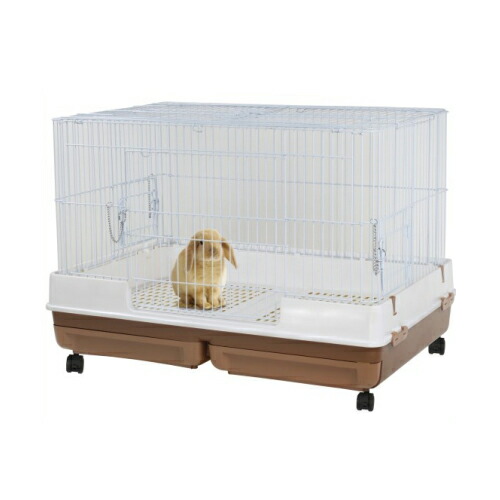 楽天市場】うさぎのカンタンおそうじケージ ワイド（ブラウン ゲージ