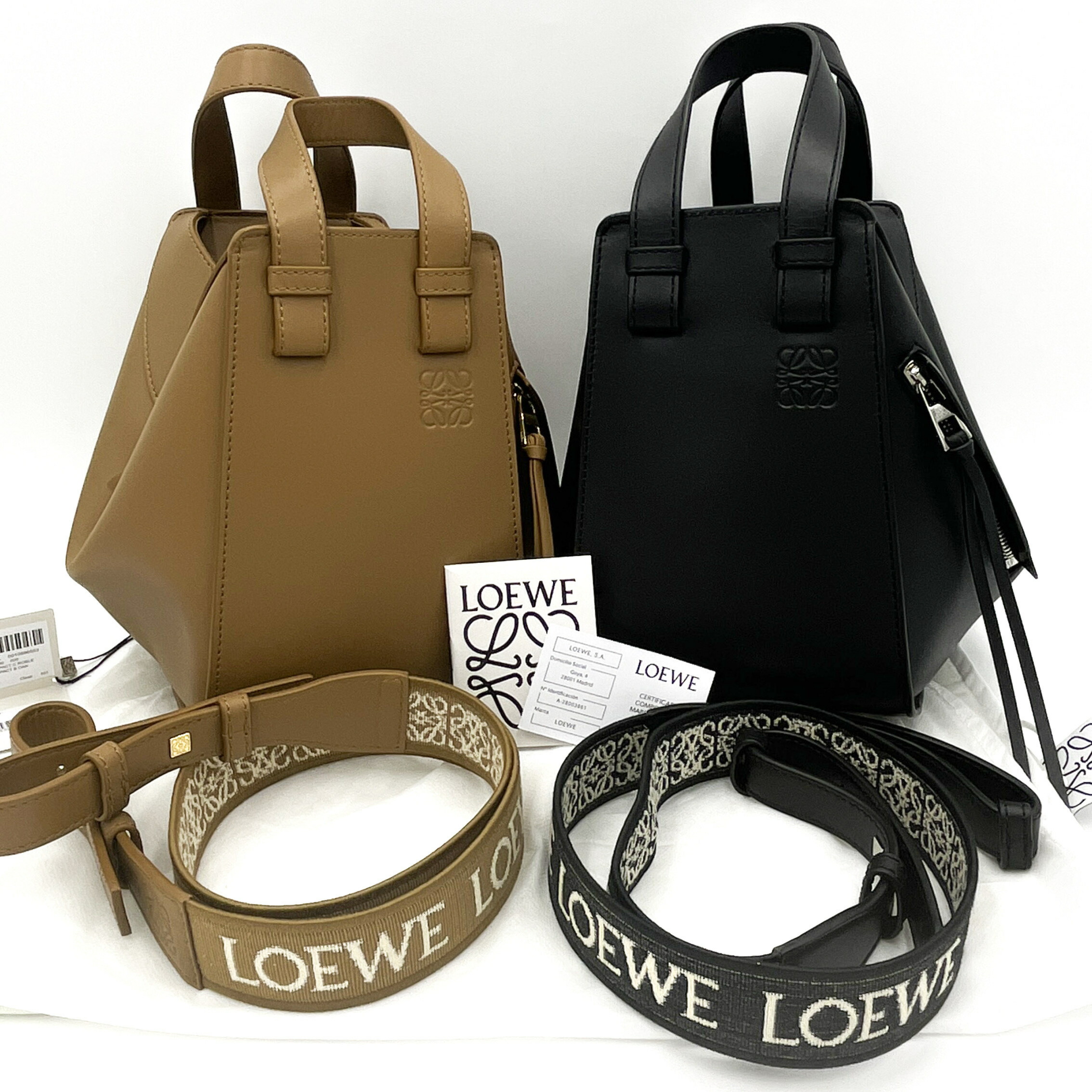 楽天市場】Loewe ロエベ ハンモックバッグ コンパクト サテンカーフ