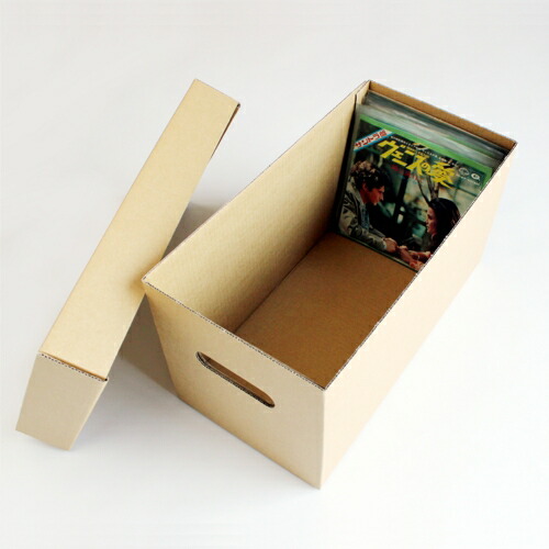 楽天市場】EPレコード段ボールボックス 蓋付き クラフト茶 2箱セット