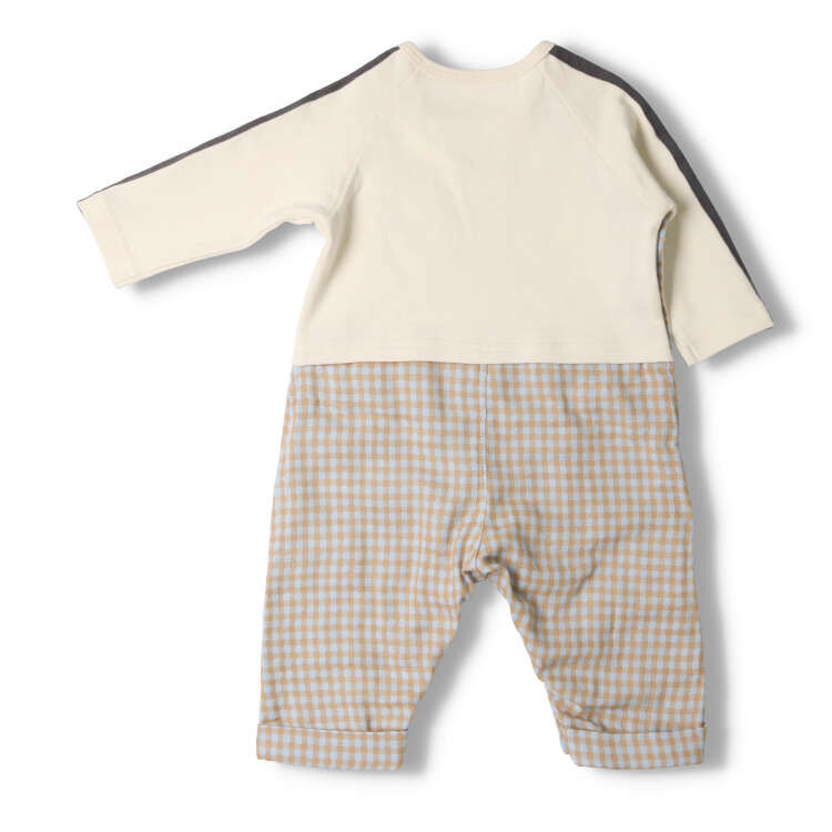 kalinka チェック柄ロンパース 3Y 90 kalinka チェック柄ロンパース 3Y