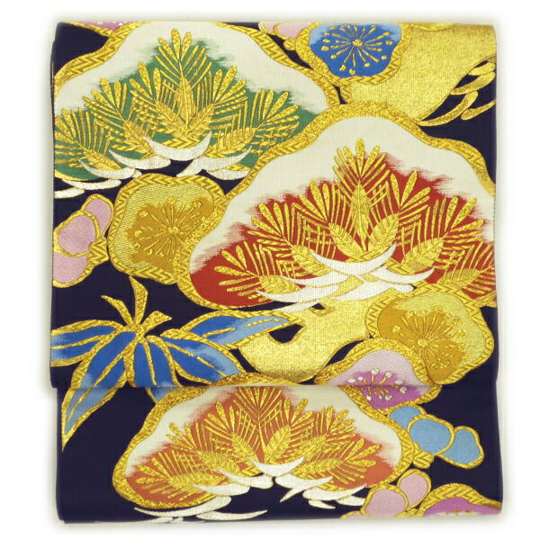 楽天市場】正絹袋帯 となみ帯 仙福屋宗介〔松竹梅文〕452 : 丸屋呉服店