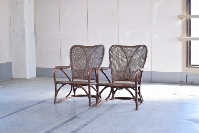 楽天市場】山川ラタン 「楽々椅子」2脚セット 9万 アームチェア