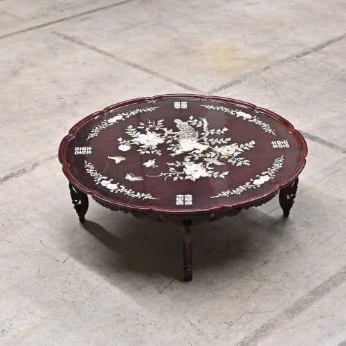 楽天市場】螺鈿細工 韓国漆塗り 丸角座卓 ちゃぶ台 テーブル ラウンド