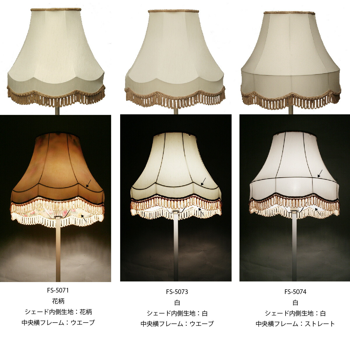 楽天市場】フロアスタンド用 ランプシェード 交換用 アーム式 直径40cm