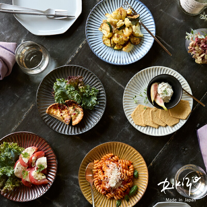 楽天市場】日本製 笠間焼 Rikizo TAMAKI リン プレート19 シノギ ソギ