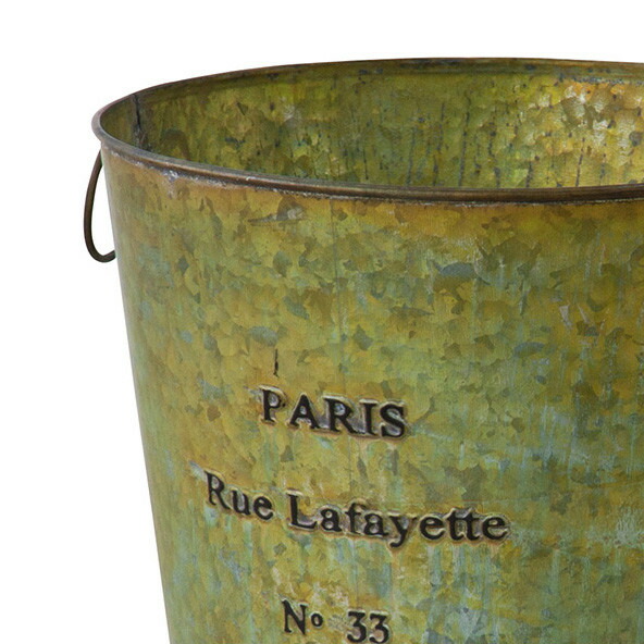 楽天市場】アンティーク調 ブリキバケツ風 ゴミ箱「Seaux