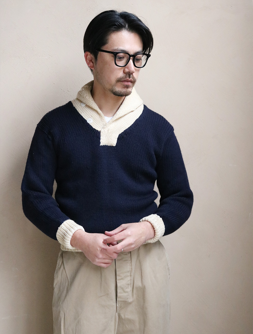 楽天市場】1930-40年代頃 ショールカラーセーター | メンズ古着