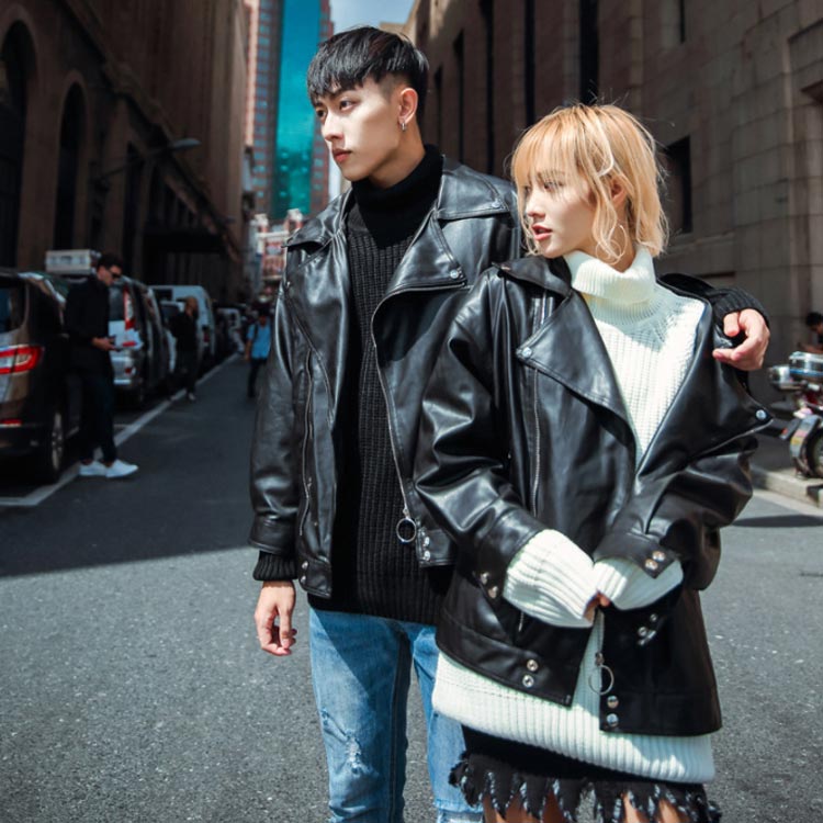 楽天市場】ライダース ジャケット レディース 黒 革ジャン メンズ